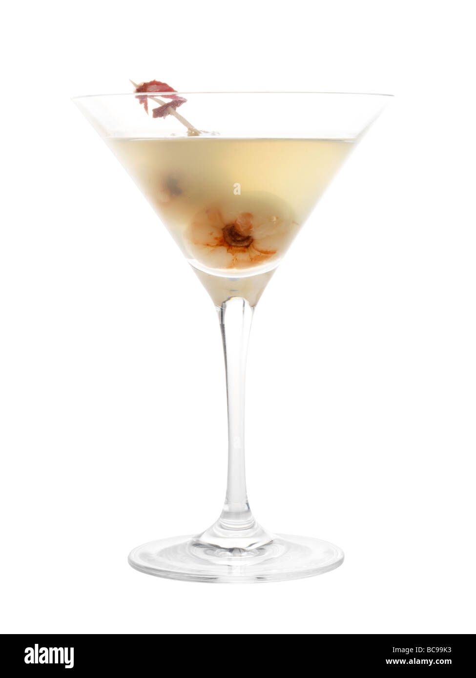 Lychee Martini Cocktail Stock Photo