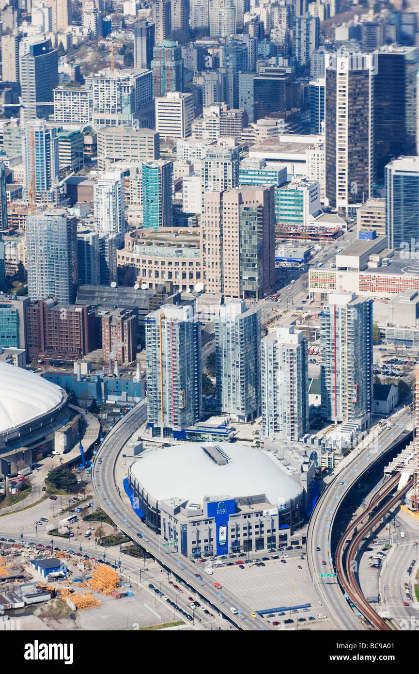 aerial view of BC Place Stadium Vancouver British Columbia Canada Stock Photo