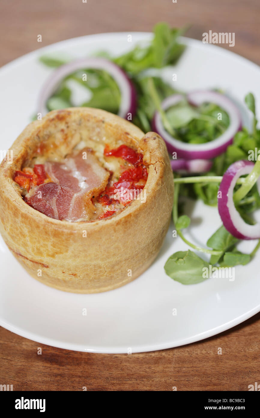 Bacon and Ham Hock Pie Stock Photo Alamy