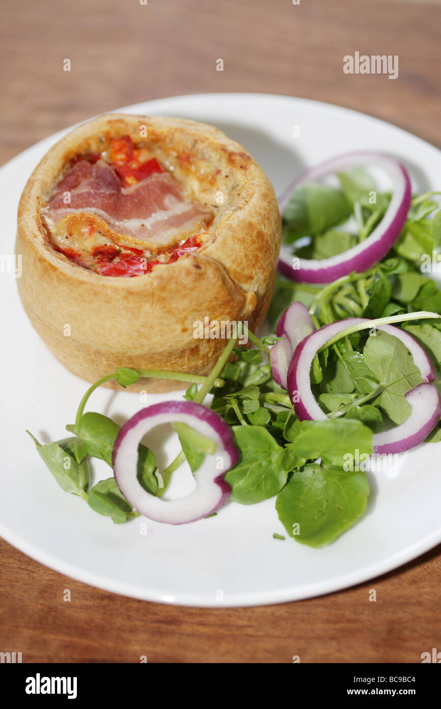 Bacon and Ham Hock Pie Stock Photo Alamy
