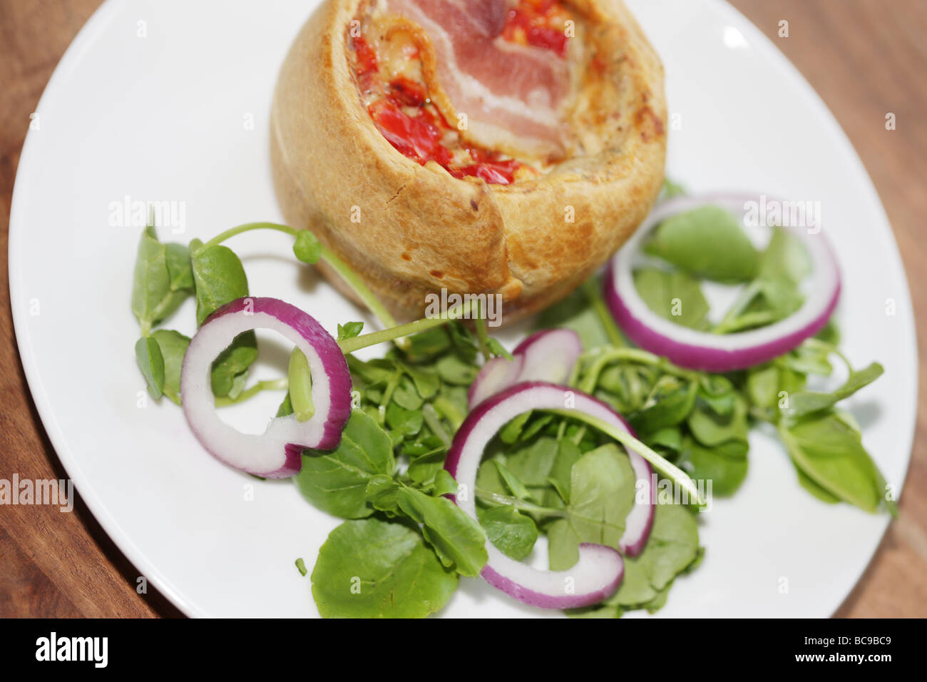 Bacon and Ham Hock Pie Stock Photo Alamy
