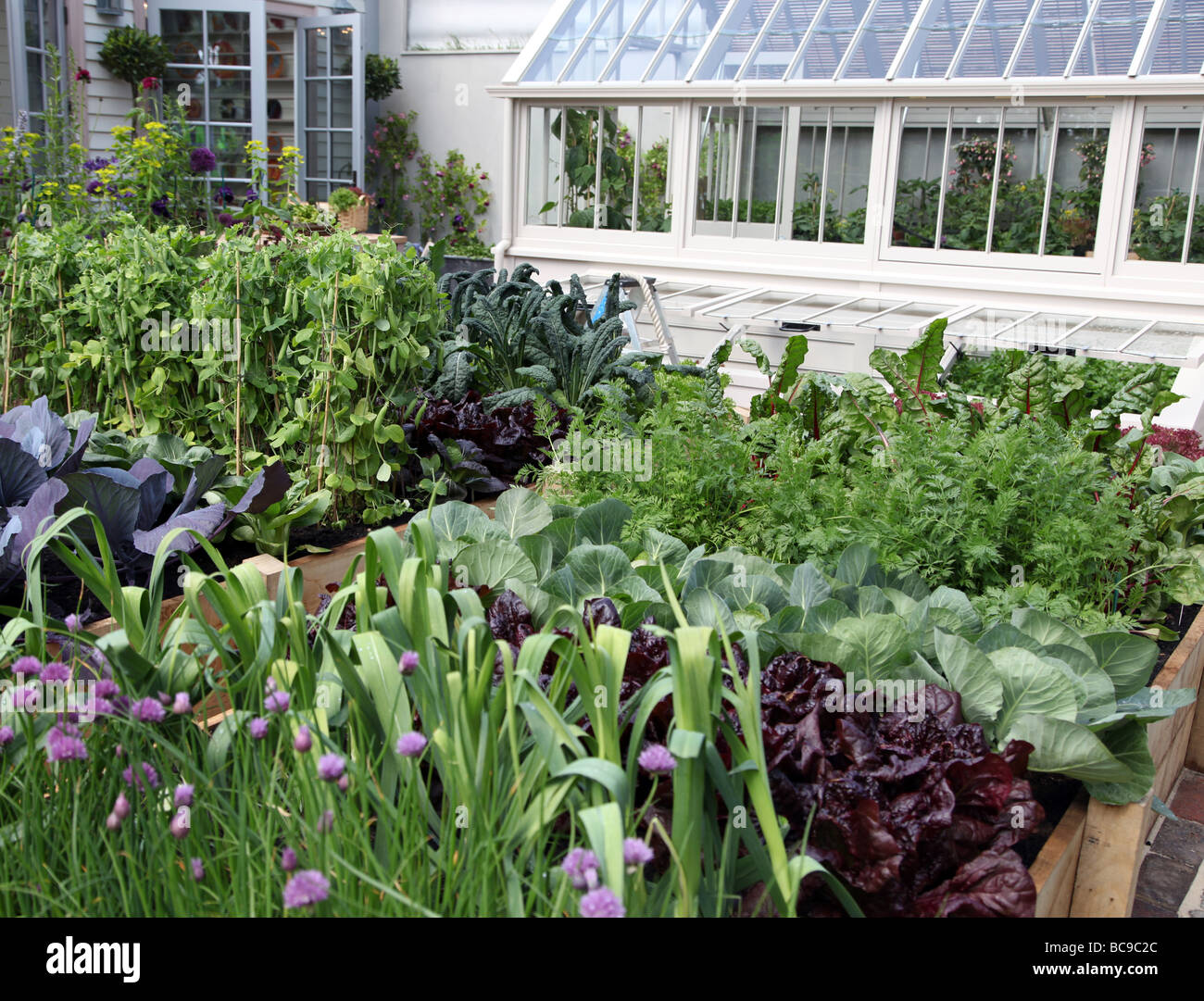 Kitchen garden Chelsea Flower Show 2009 Stock Photo Alamy