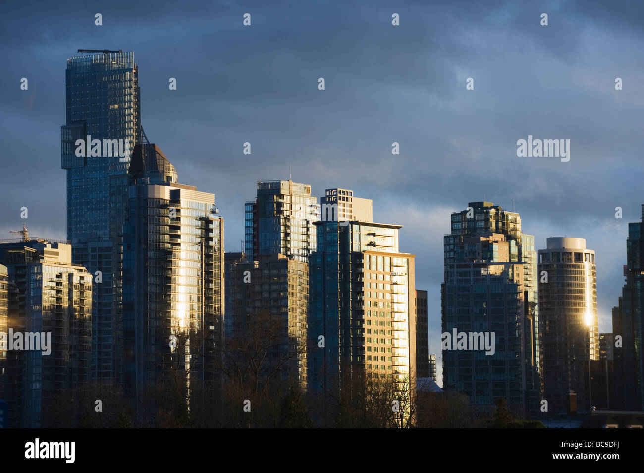 residential tower blocks Vancouver British Columbia Canada Stock Photo
