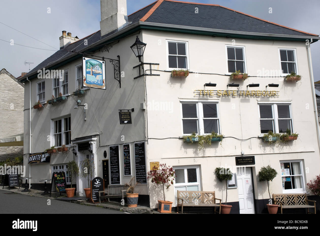 The Safe Harbour Public House, Fowey Cornwall UK Stock Photo