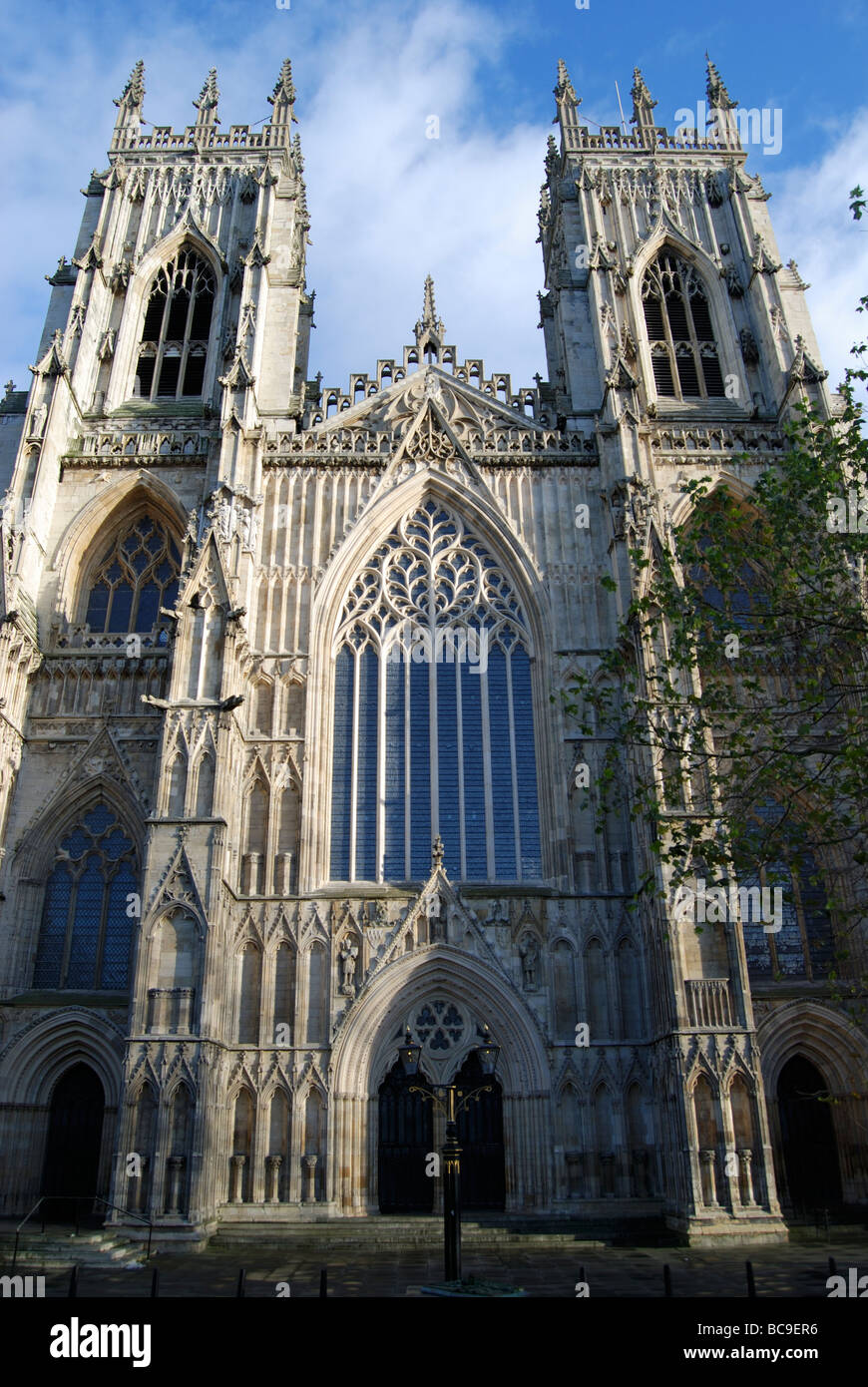 Western front of York Minster Stock Photo