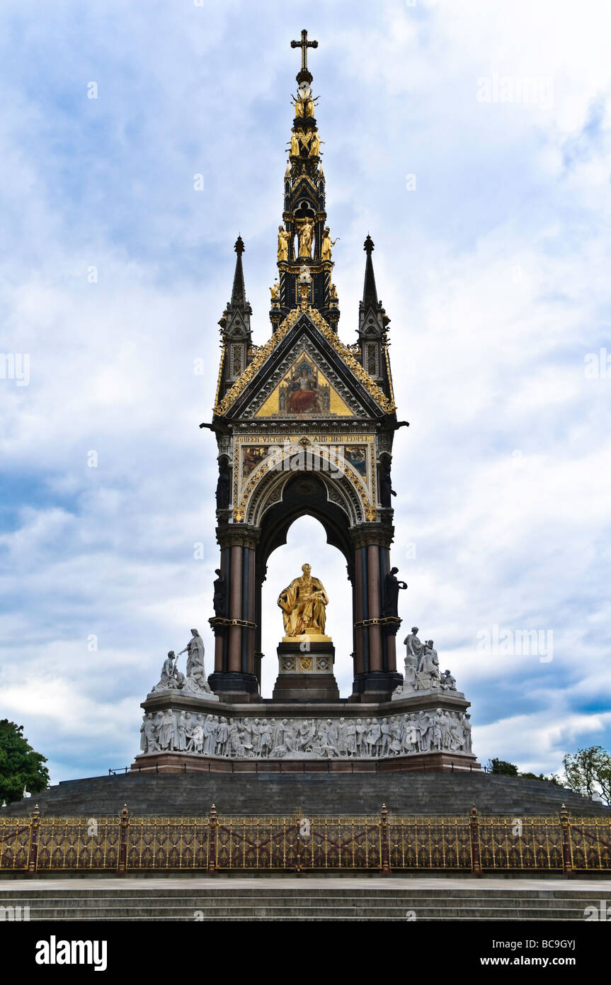 Prince Albert memorial monument, Hyde Park, depicting the detail of the