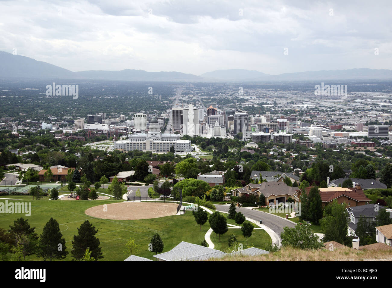 The Utah state capitol building in Salt Lake City Stock Photo