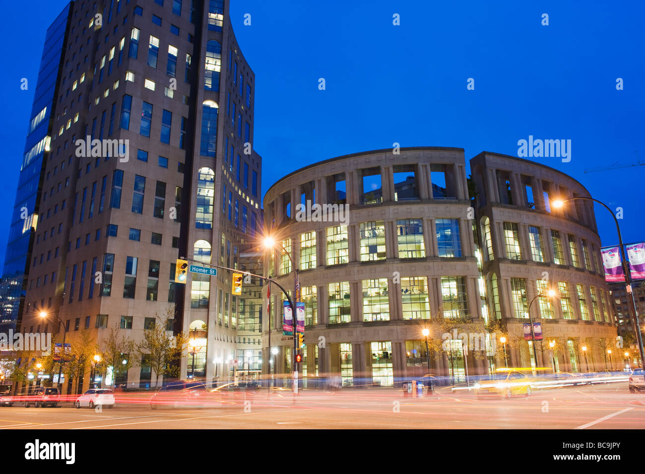 Vancouver Public Library designed by Moshe Safdie Vancouver British Columbia Canada Stock Photo