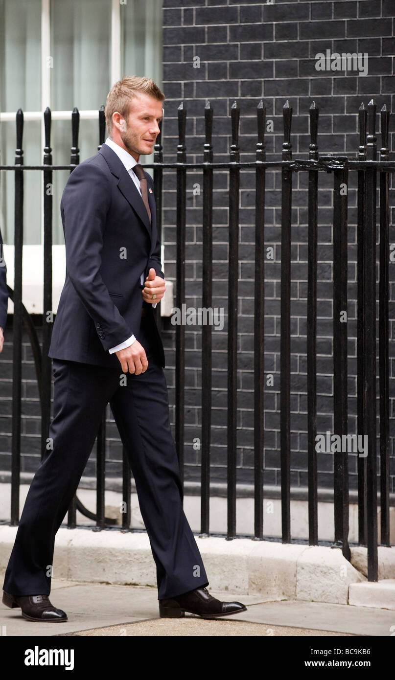 David Beckham in Downing Street London Stock Photo