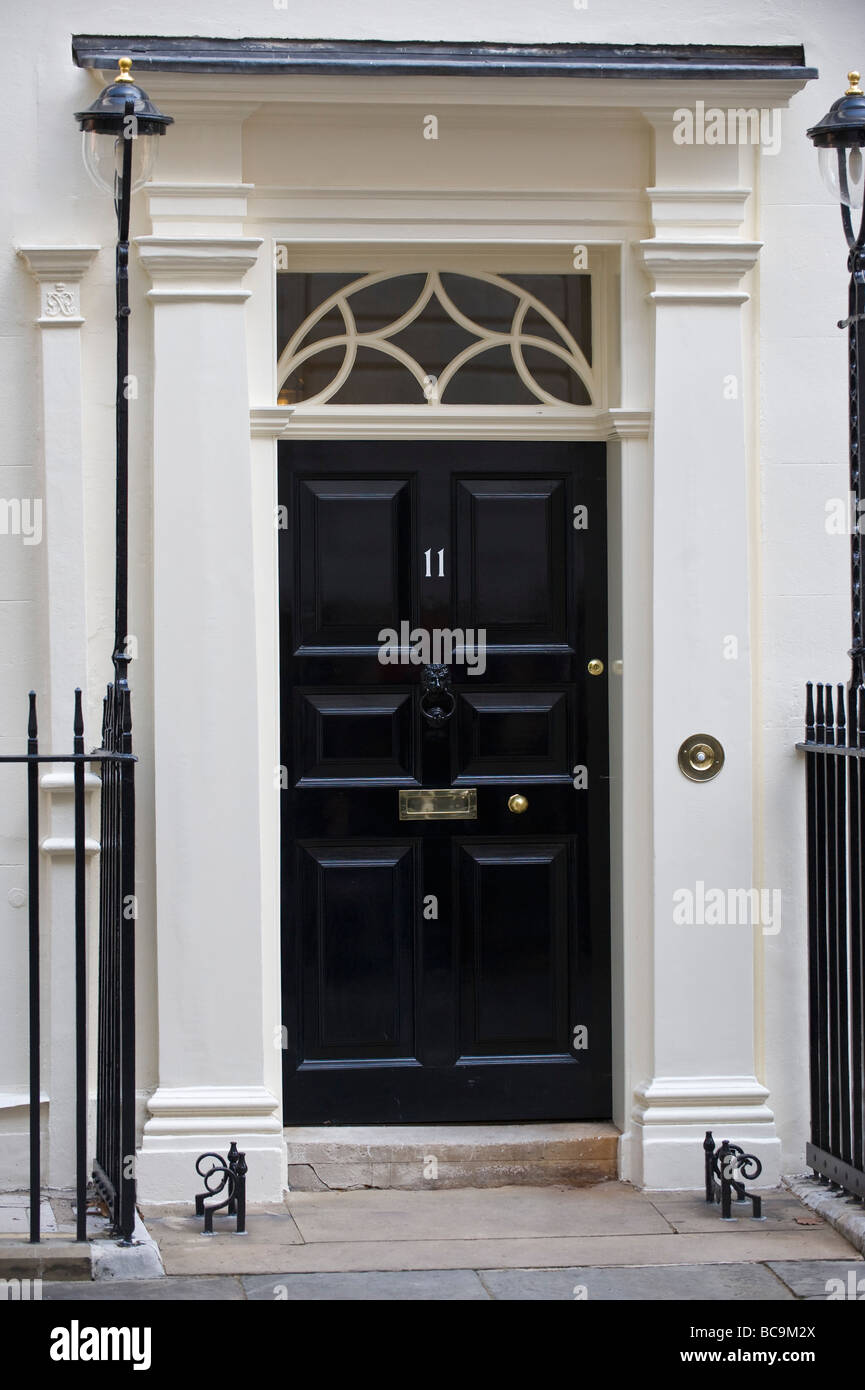 The door of 11 Downing Street London Stock Photo