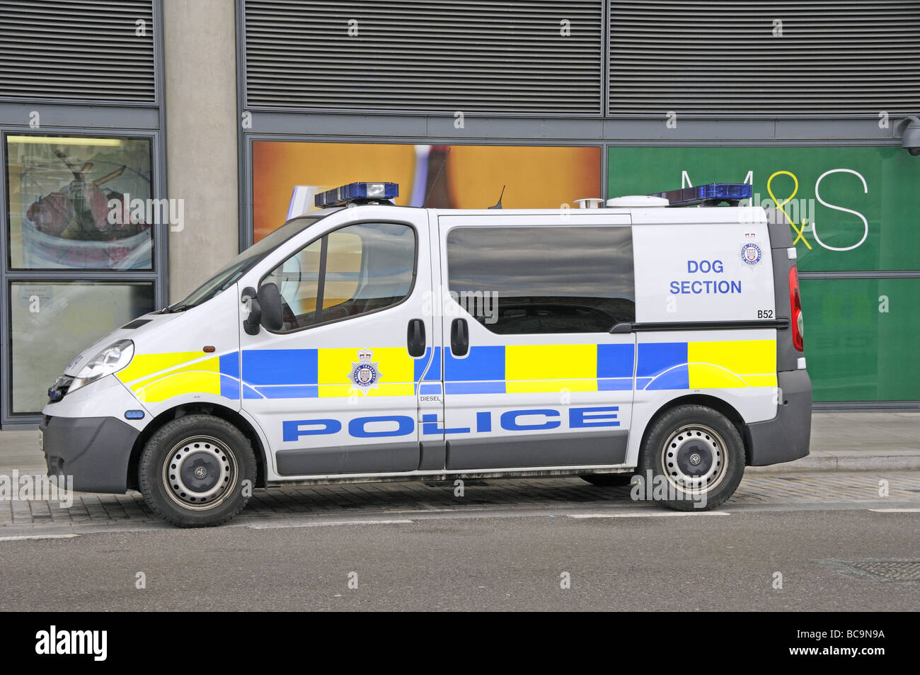 Police Van Dog Section London England UK Stock Photo