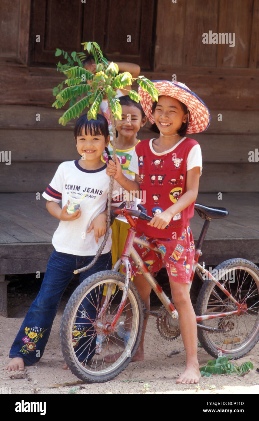 tai dam children ban nah panad isan thailand Stock Photo