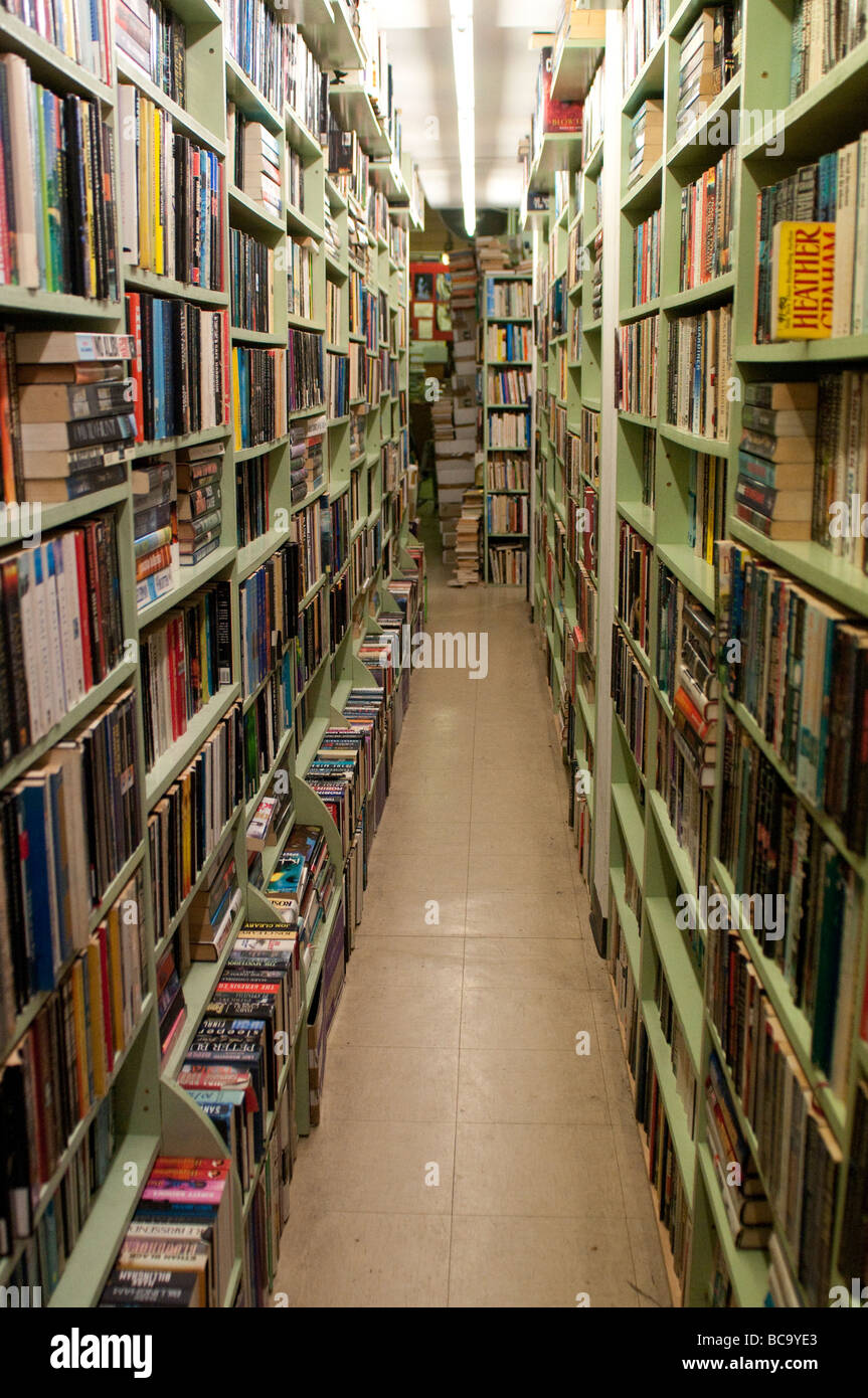 Books in Gould's secondhand on King Street, Newtown, Sydney