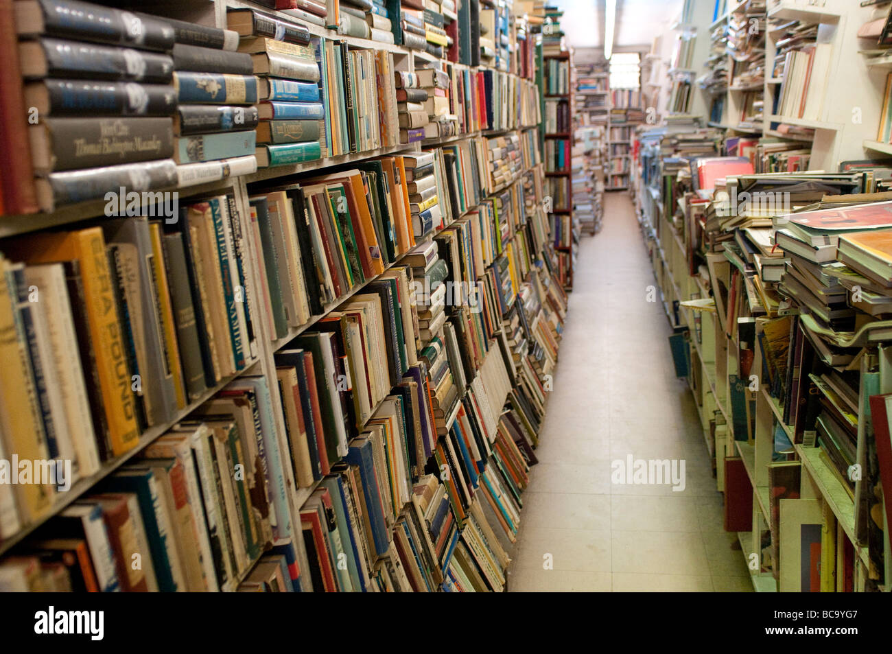 Books in Gould's secondhand on King Street, Newtown, Sydney