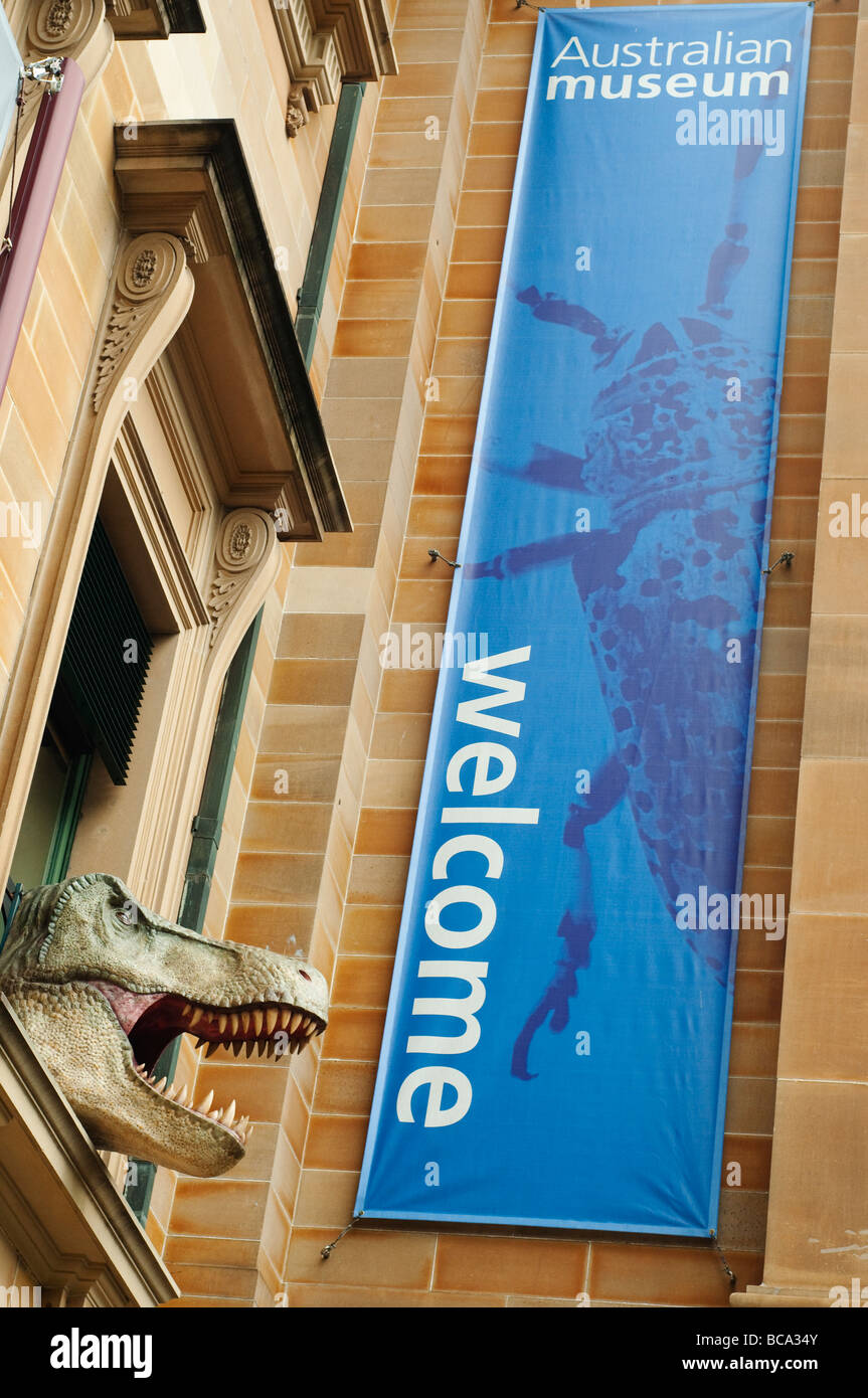 Entrance to Australian Museum, Sydney NSW Australia Stock Photo