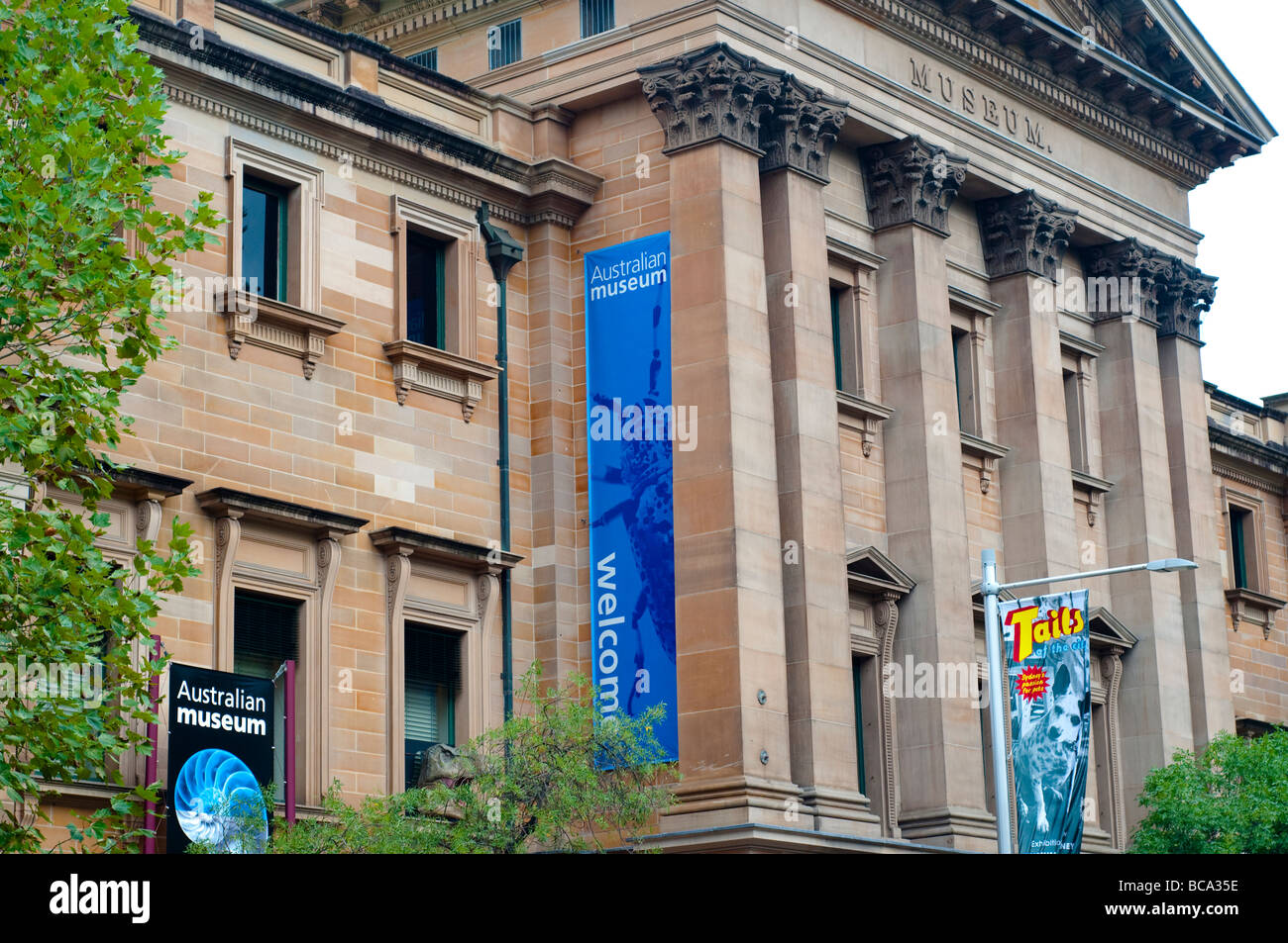 Entrance to Australian Museum, Sydney NSW Australia Stock Photo