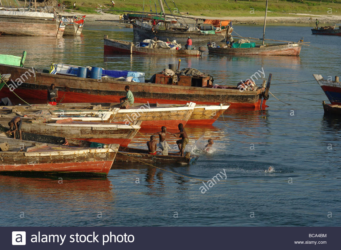 African Fishing Village Dar Es Salaam Tanzania Port Harbor Ports Stock Photo Alamy