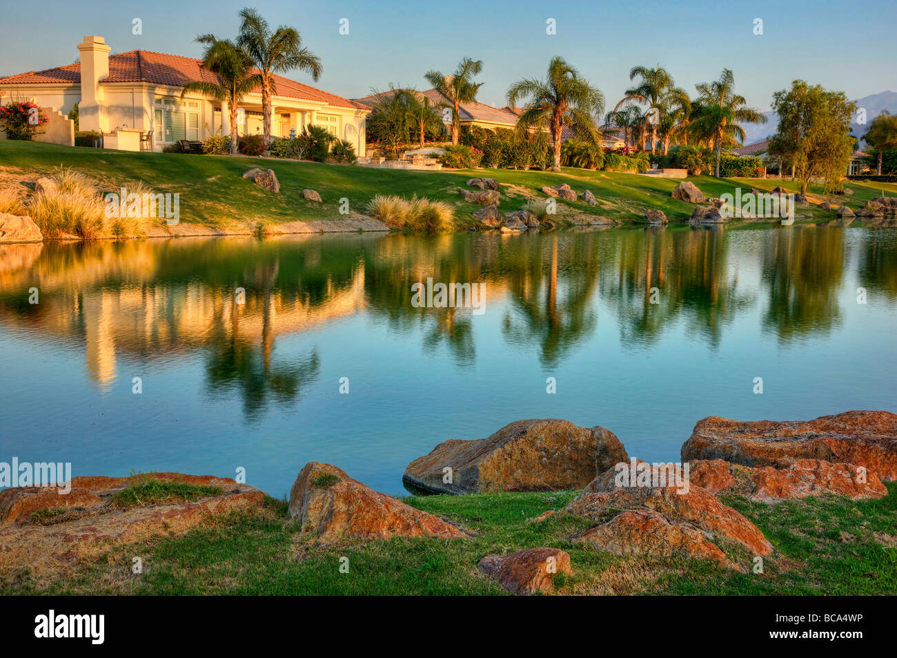 Golf Course Homes Stock Photo Alamy