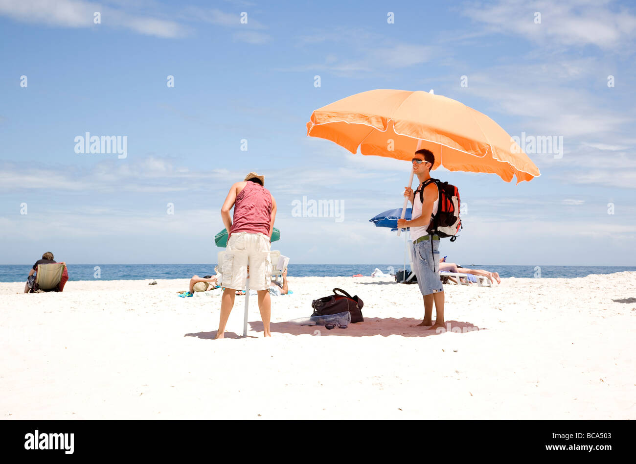 Setting pitch on Clifton Stock Photo