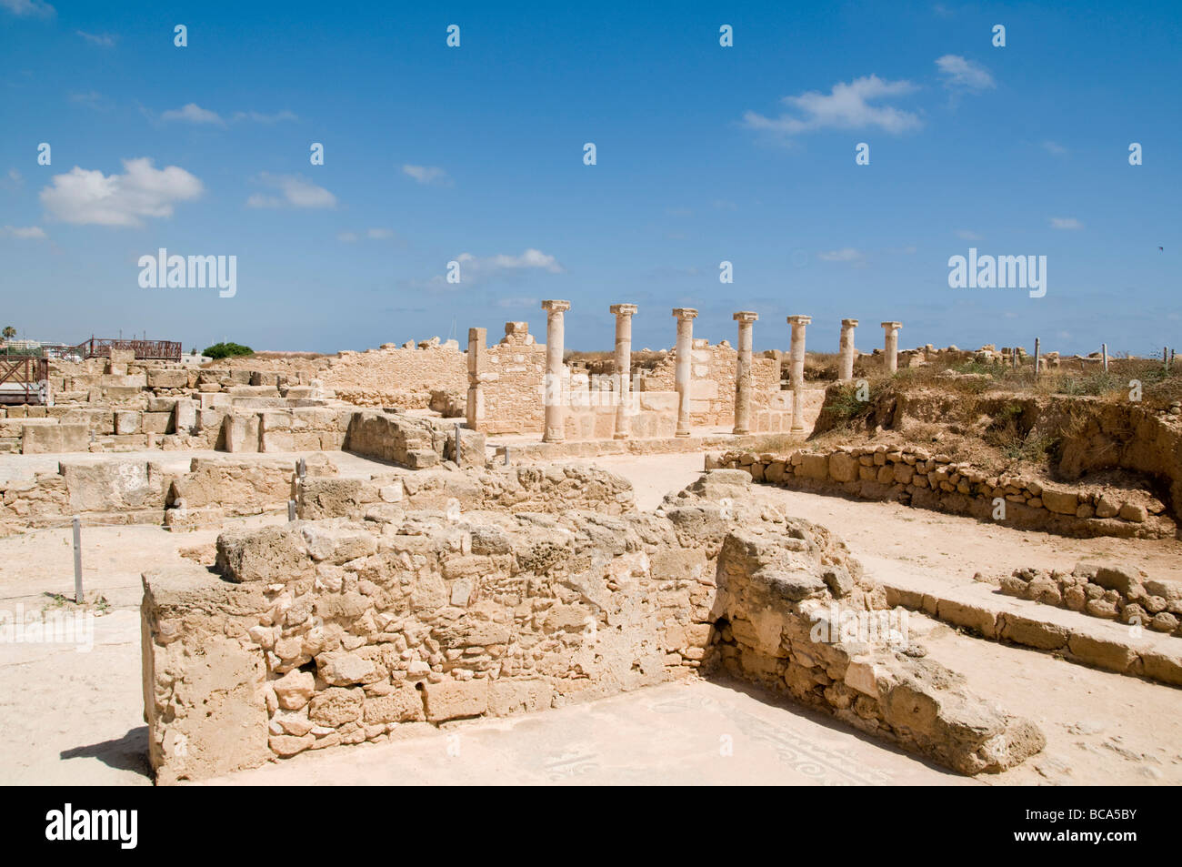Cyprus Pafos Archeological site Roman period house of Theseus Stock Photo