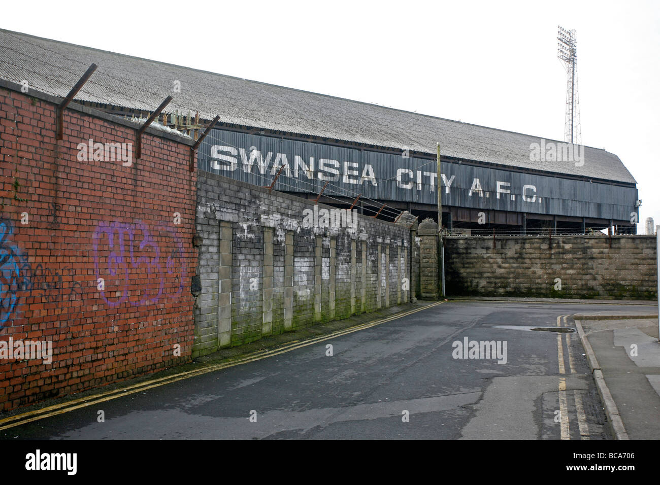 The Vetch Field football stadium Swansea Wales Stock Photo Alamy