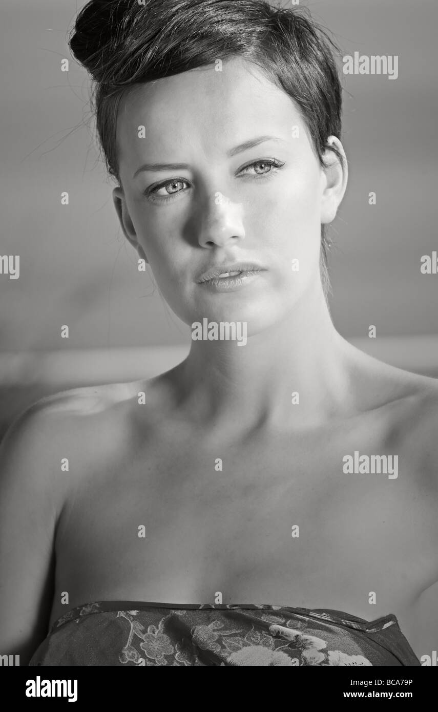 Model Looking Off Camera Shot of a Beautiful Model Looking Off Camera Stock Photo - Alamy