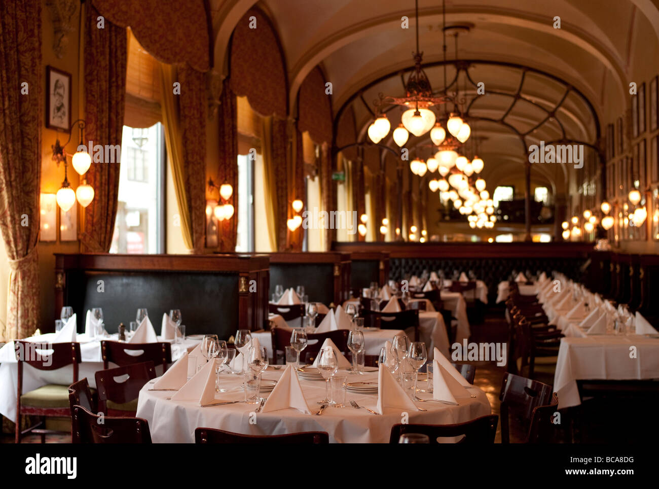 Theater Cafe in Central Oslo Norway Stock Photo Alamy