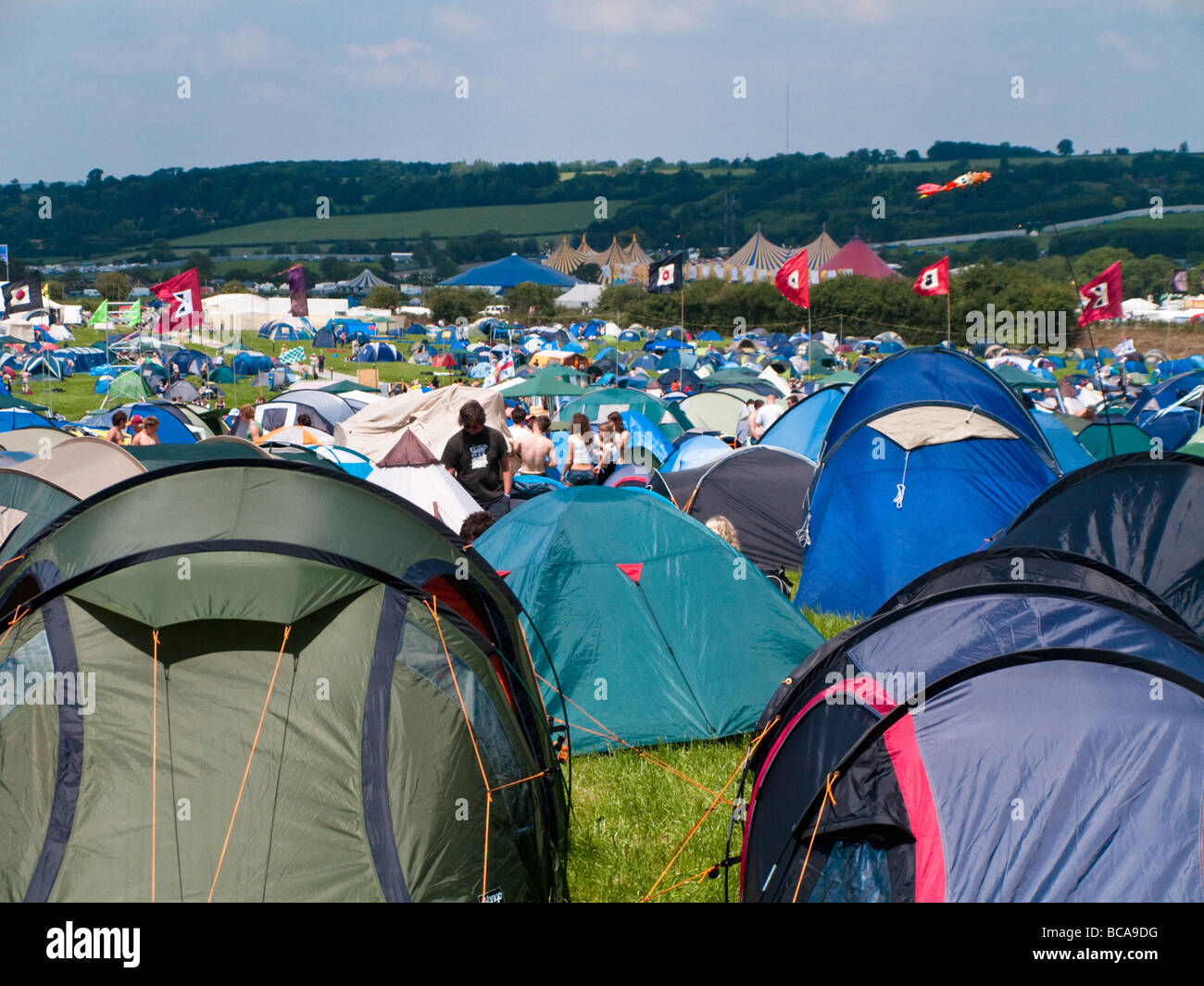 Glastonbury tents hires stock photography and images Alamy