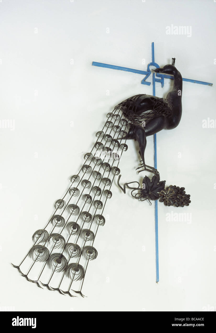 Wells Cathedral Peacock Stock Photo