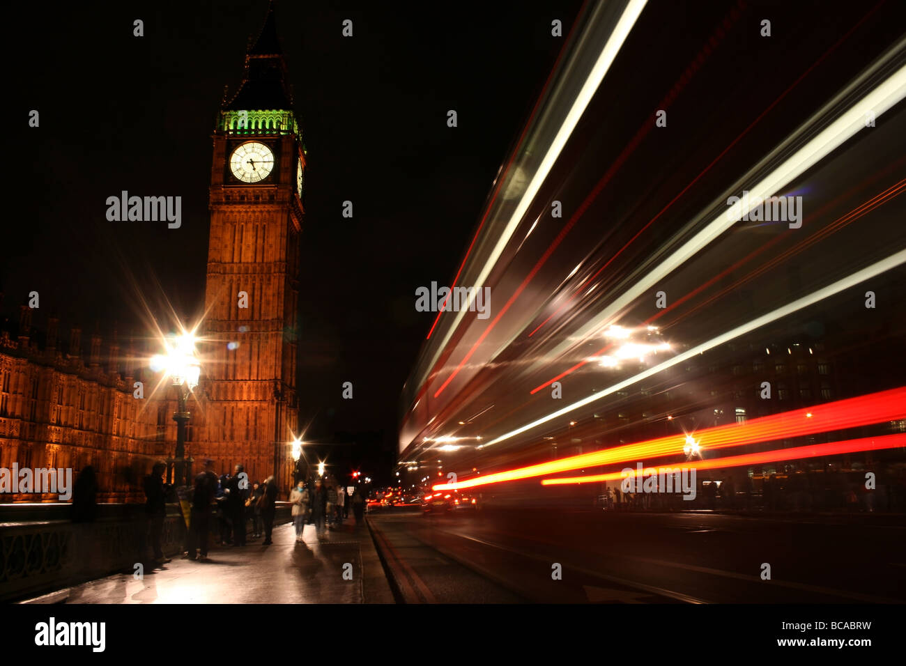 London night scene westminster Stock Photo