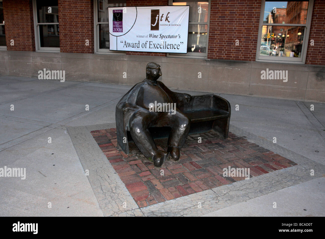 The fat man statue in downtown Lincoln, Nebraska Stock Photo Alamy