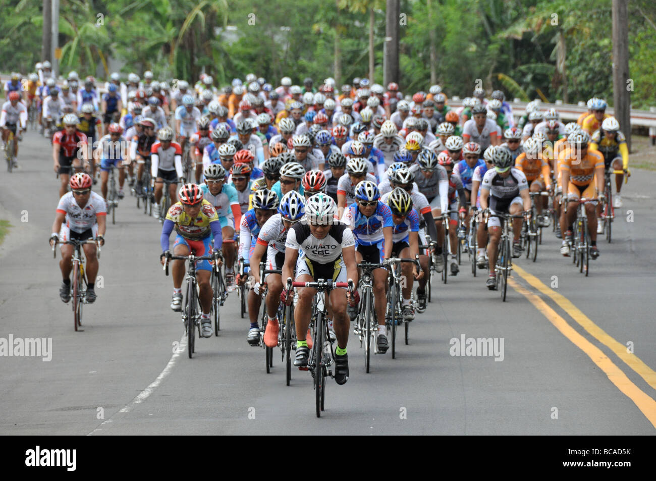 cycling in the Philippines Stock Photo