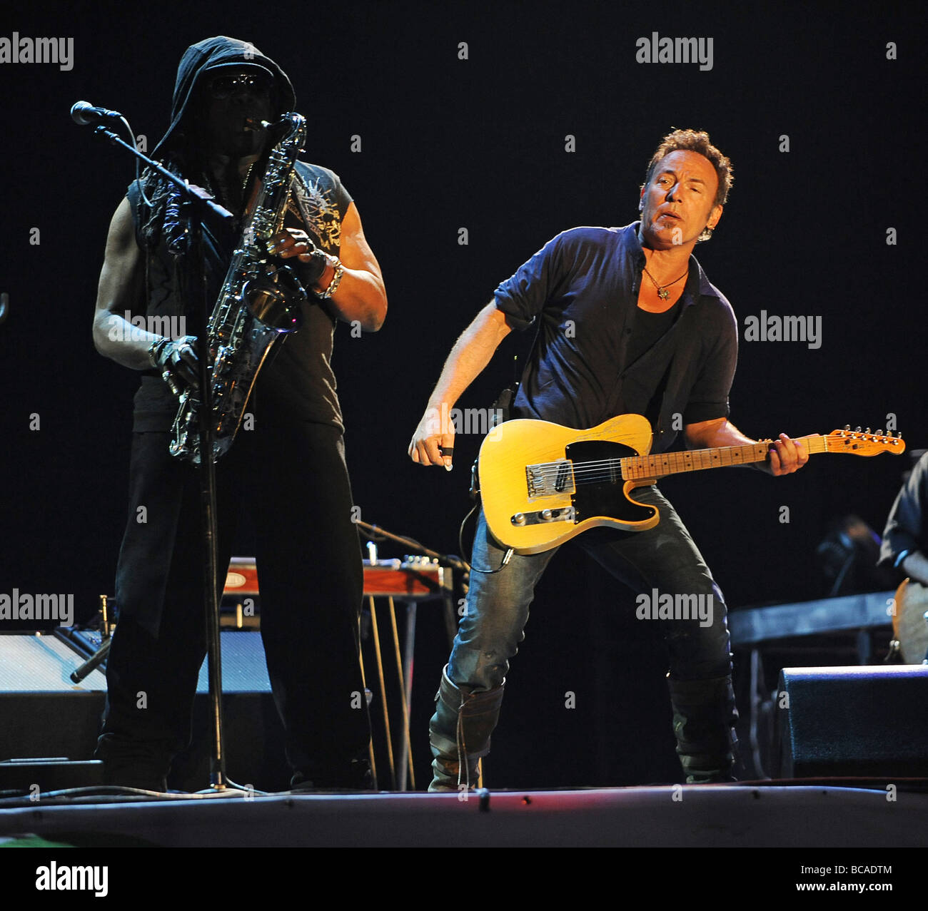 Bruce Springsteen on stage at Glastonbury 2009 Stock Photo