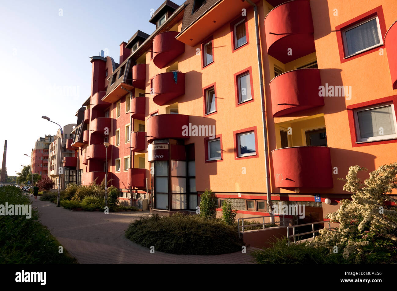 Modern apartment house in Wroclaw. Breslau. Poland. Lower Silesia Stock