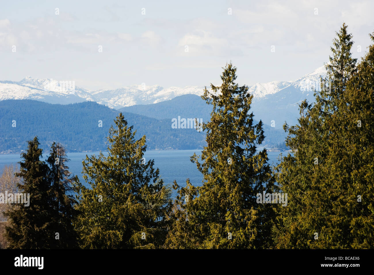 sea view from from the UBC campus University of British Columbia Vancouver British Columbia Canada Stock Photo