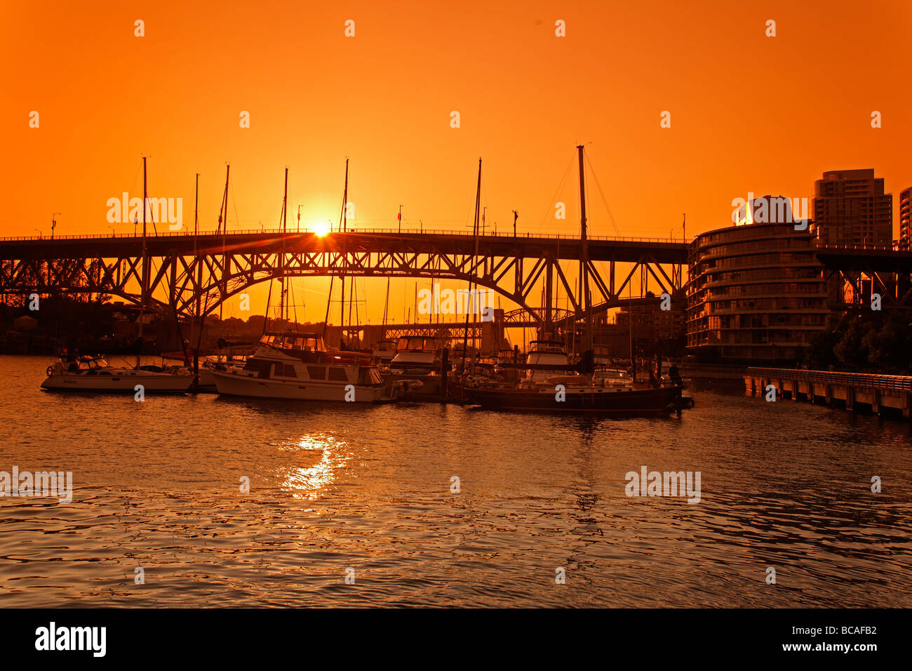 False creek ferry burrard bridge hi-res stock photography and images ...