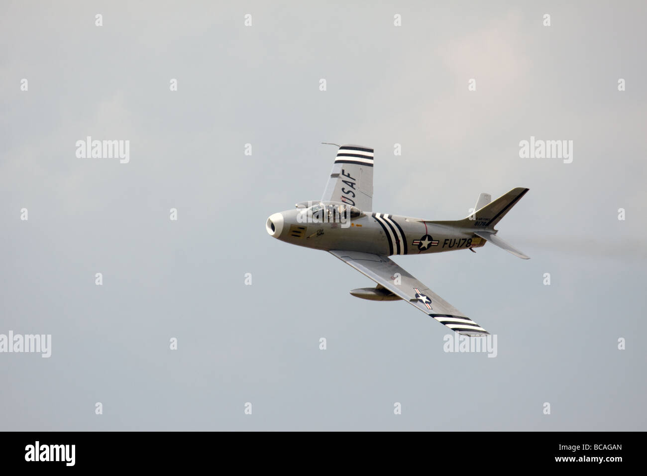 F86 Sabre aerial display at Biggin Hill Airshow Stock Photo