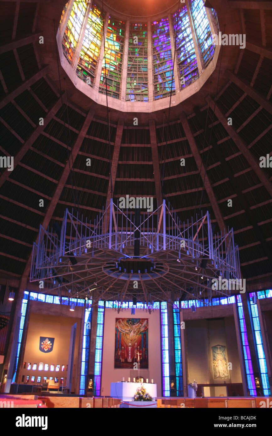 Inside Liverpool Metropolitan Cathedral of Christ the King, Merseyside, UK Stock Photo