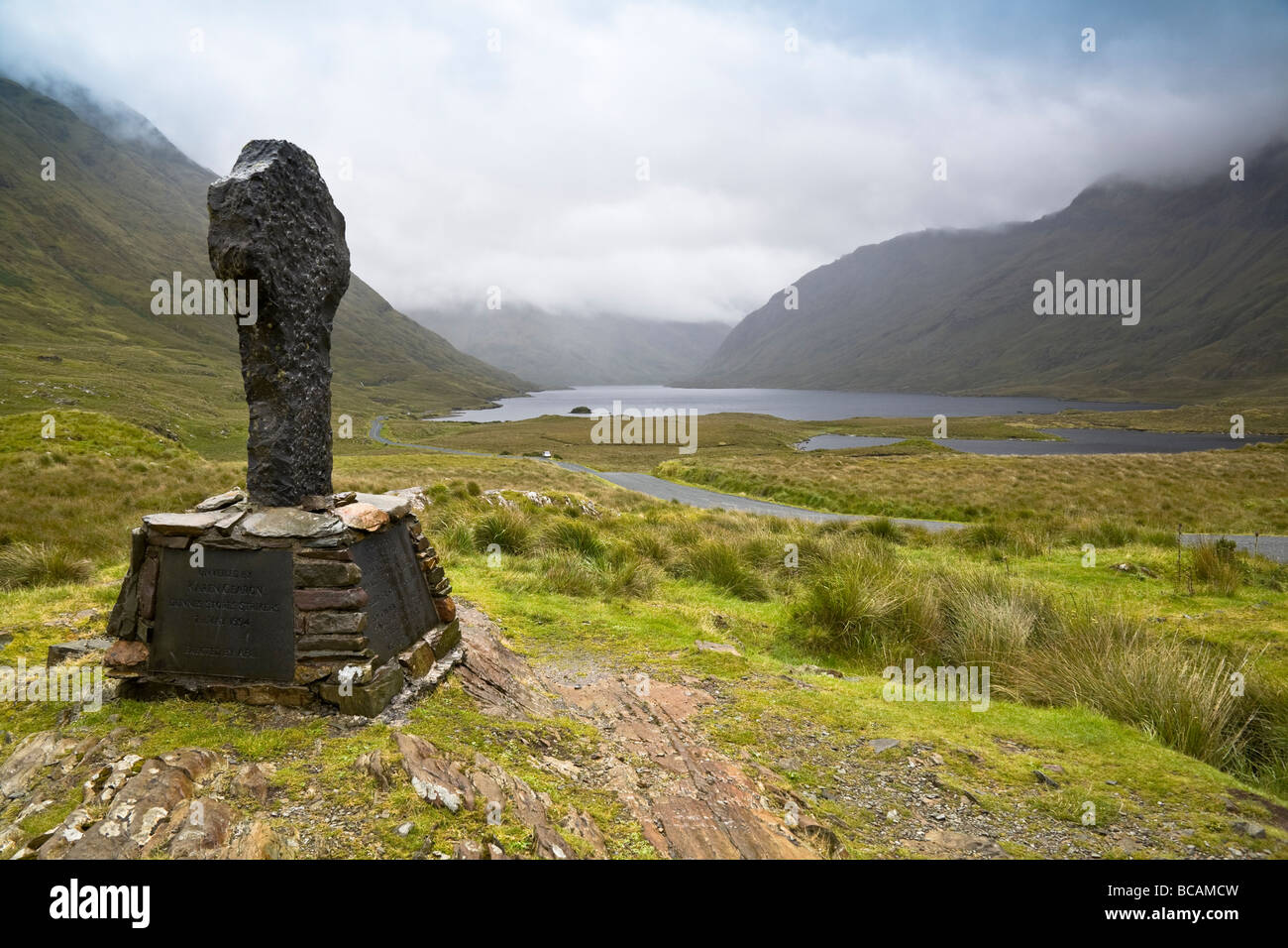 Famine Memorial, Doolough Valley, County Mayo, Republic of Ireland Stock Photo