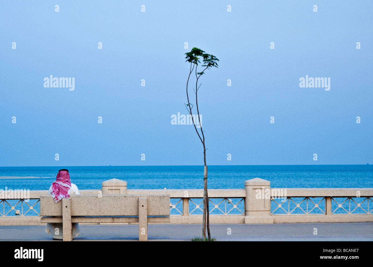 Dammam sunset on the Al Khobar seafront Stock Photo