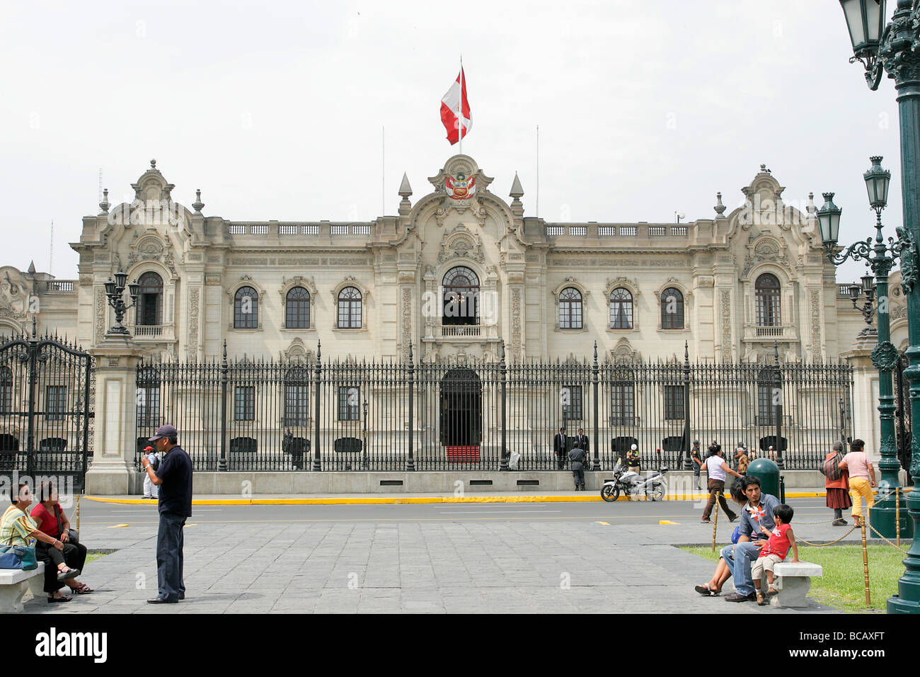 Palacio de Gobierno El Centro Lima Peru Stock Photo