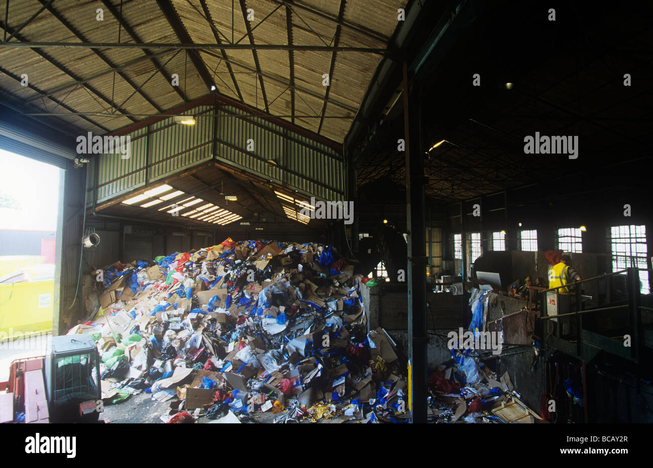 A recycling plant in Carlisle Cumbria UK Stock Photo Alamy