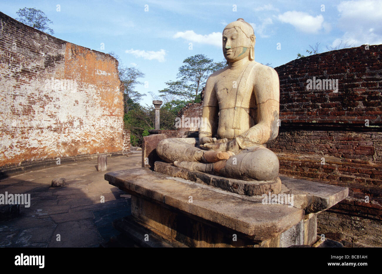 Vatadage Temple where the relic of the tooth of the Buddha was kept. Stock Photo