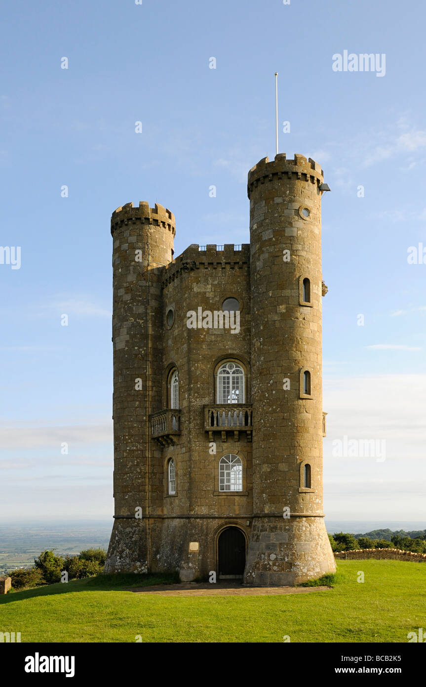 Historic Broadway Tower Folly near Broadway in the Cotswolds Worcestershire England UK GB Europe Stock Photo
