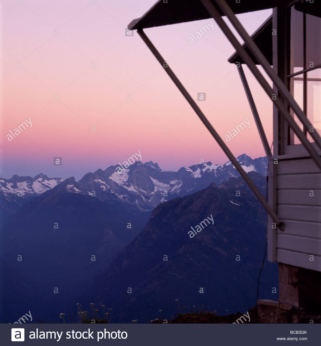 North Cascades Panorama From Desolation Peak Fire Lookout Cabin