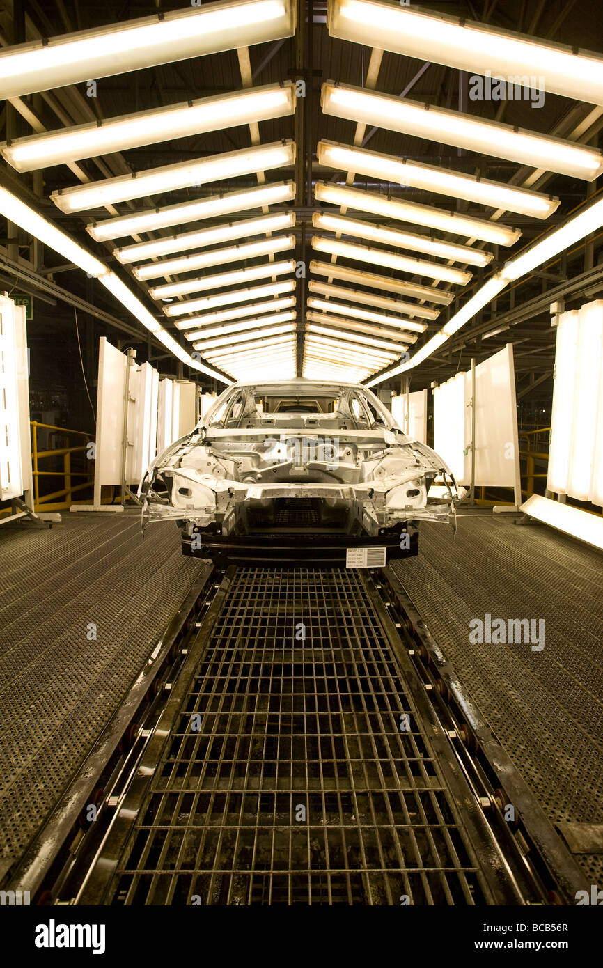 Car been produced in a car factory. Stock Photo