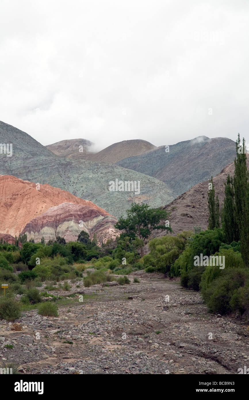 Hill of the Seven Colours, from Purmamarca, Argentina Stock Photo