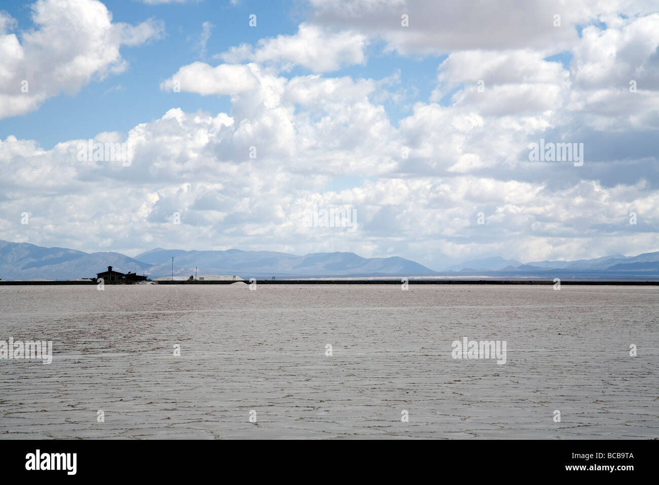 Commercial salt mining operation, Paso de Jama, Argentina Stock Photo