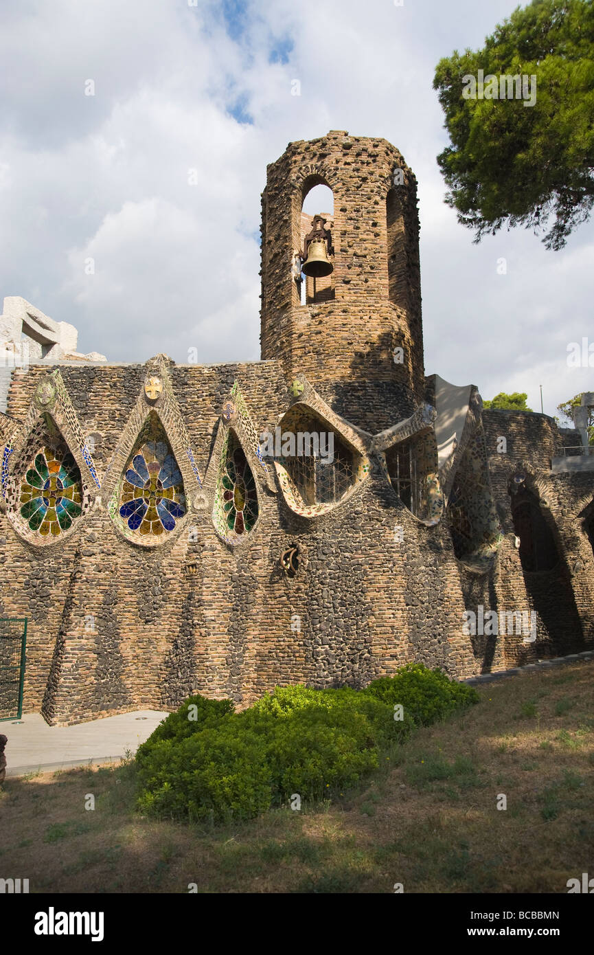 Church of Colonia Güell Barcelona Catalonia Spain Stock Photo