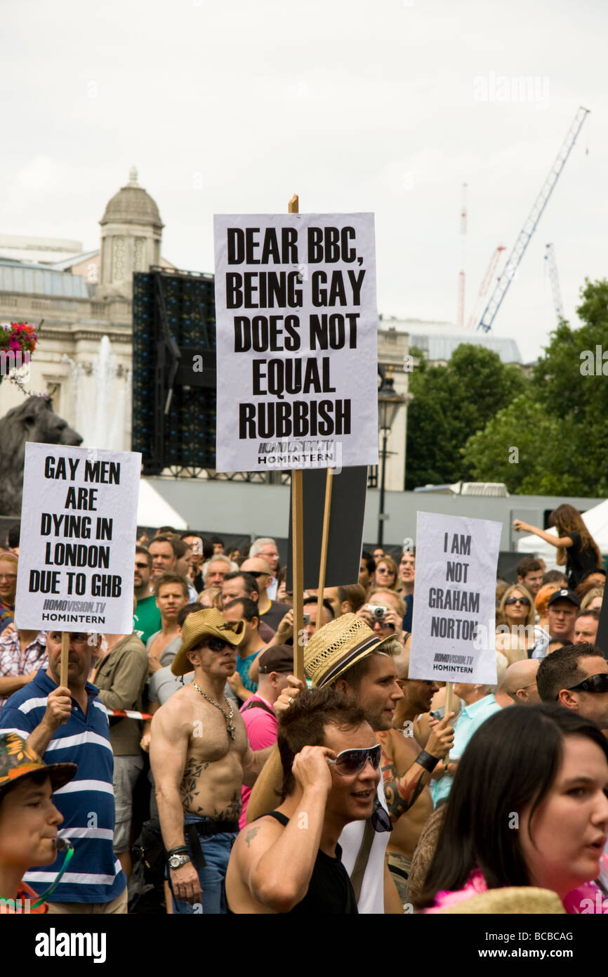 The annual London Gay Pride Parade 4th July 2009, England, UK Stock Photo